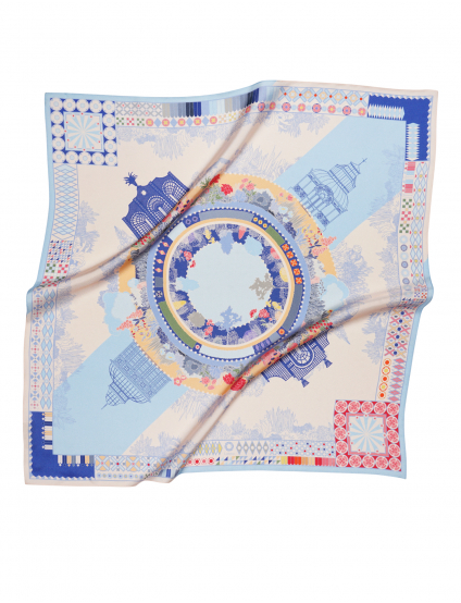 Картинка Шовкова хустина «Garden Blue»